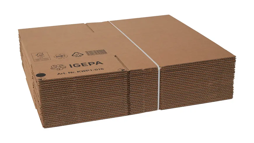 Faltkarton mit Höhenriller 320 x 230 x 230 mm | FEFCO 0201