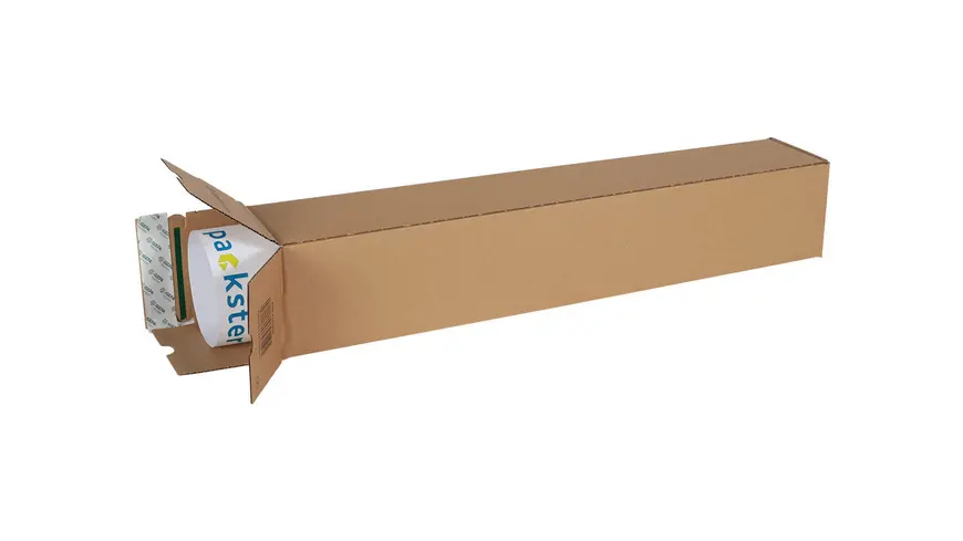 40x Versandhülse Eckig 442x110x110 Mm – Selbstklebend, Mit Aufreißfaden, Braune Wellpappe A2