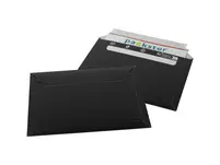 Schwarze Vollpapp-Versandtasche quer