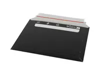 Schwarze Vollpapp-Versandtasche quer