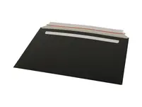Schwarze Vollpapp-Versandtasche quer