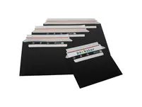 Schwarze Vollpapp-Versandtasche quer