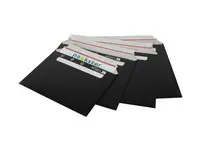 Schwarze Vollpapp-Versandtasche quer